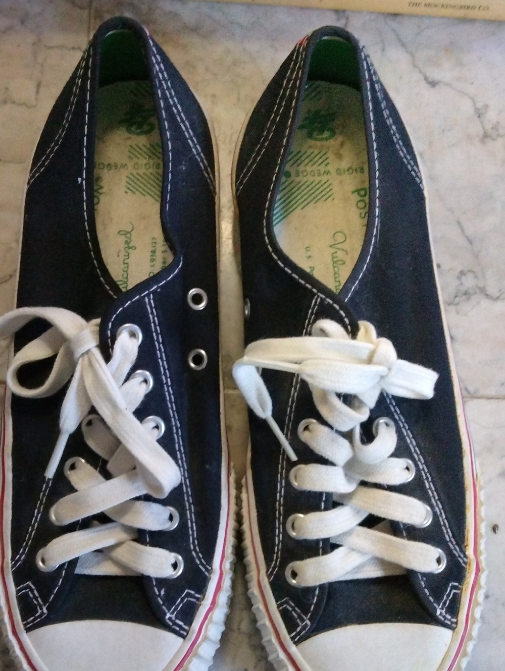 PF Flyers Men's Black Canvas Low-Top Sneakers with White Laces